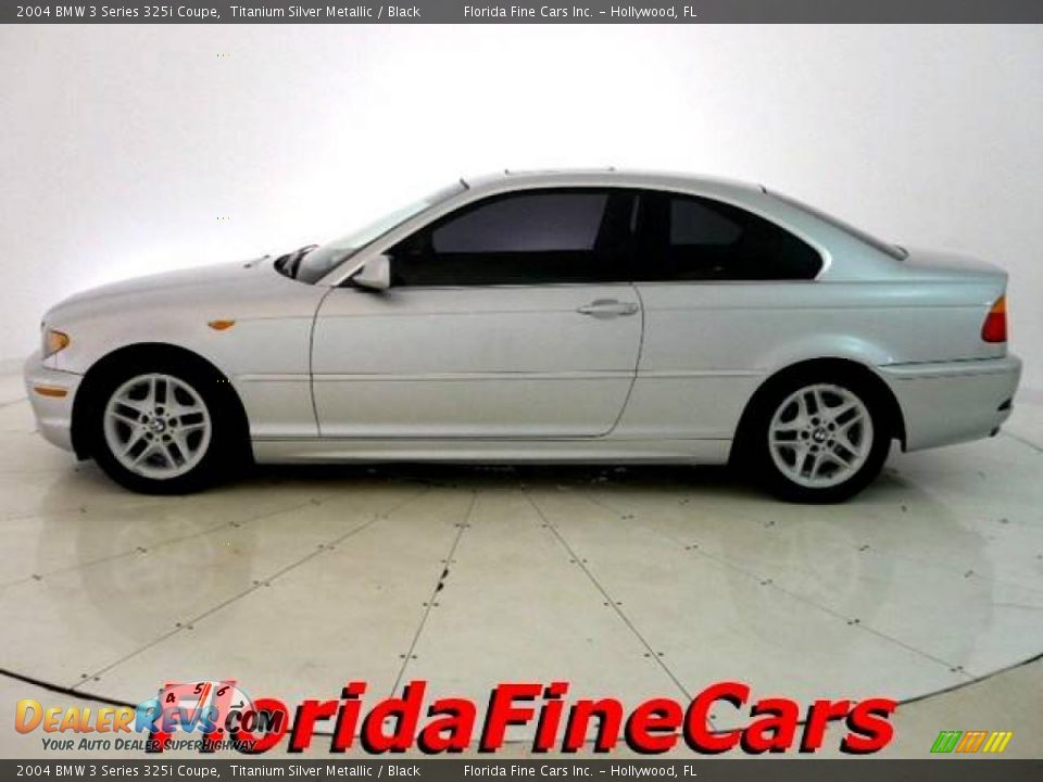 2004 BMW 3 Series 325i Coupe Titanium Silver Metallic / Black Photo #3