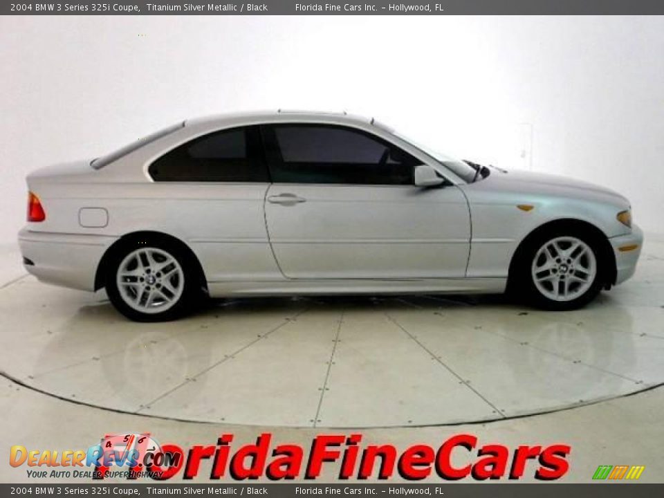 2004 BMW 3 Series 325i Coupe Titanium Silver Metallic / Black Photo #4