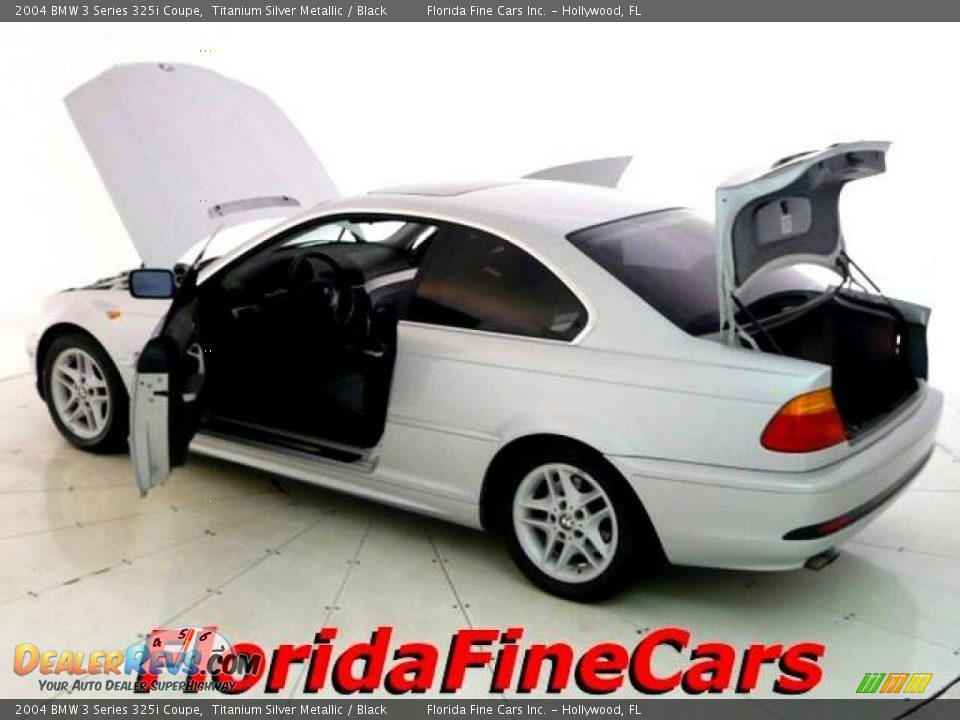 2004 BMW 3 Series 325i Coupe Titanium Silver Metallic / Black Photo #8