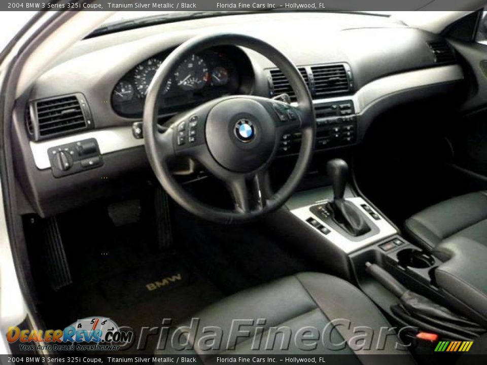 2004 BMW 3 Series 325i Coupe Titanium Silver Metallic / Black Photo #12