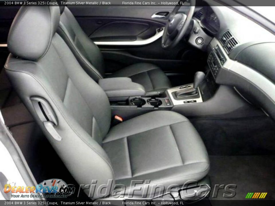 2004 BMW 3 Series 325i Coupe Titanium Silver Metallic / Black Photo #13