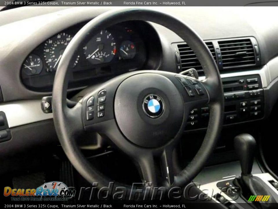 2004 BMW 3 Series 325i Coupe Titanium Silver Metallic / Black Photo #16