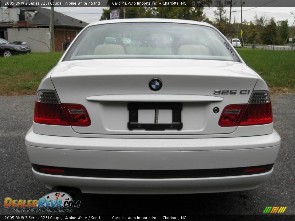 2005 BMW 3 Series 325i Coupe Alpine White / Sand Photo #7