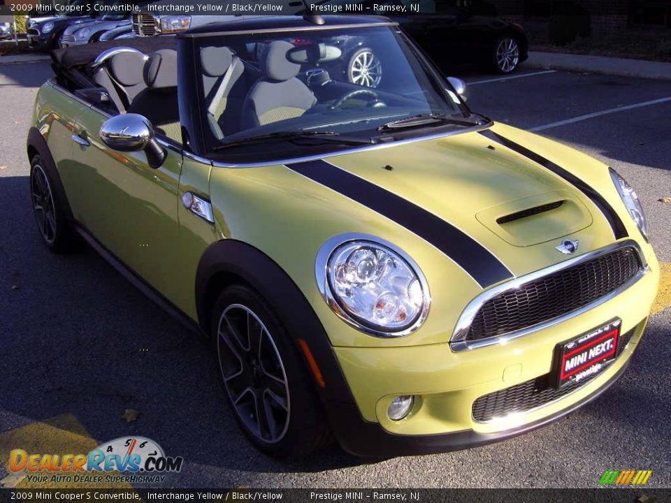 2009 Mini Cooper S Convertible Interchange Yellow / Black/Yellow Photo #24