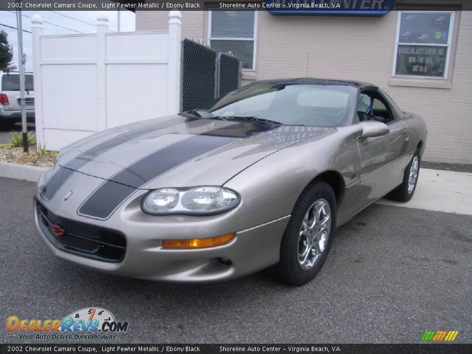 2002 Chevrolet Camaro Coupe Light Pewter Metallic / Ebony Black Photo #2