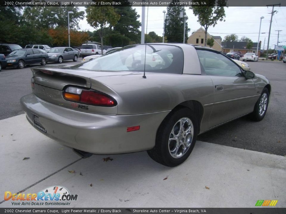 2002 Chevrolet Camaro Coupe Light Pewter Metallic / Ebony Black Photo #6