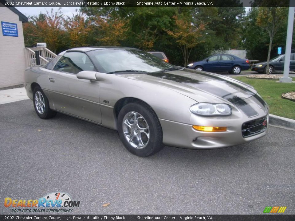 2002 Chevrolet Camaro Coupe Light Pewter Metallic / Ebony Black Photo #8