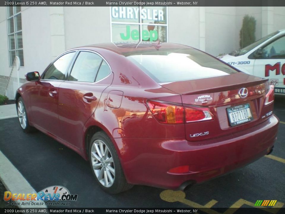 2009 Lexus IS 250 AWD Matador Red Mica / Black Photo #6