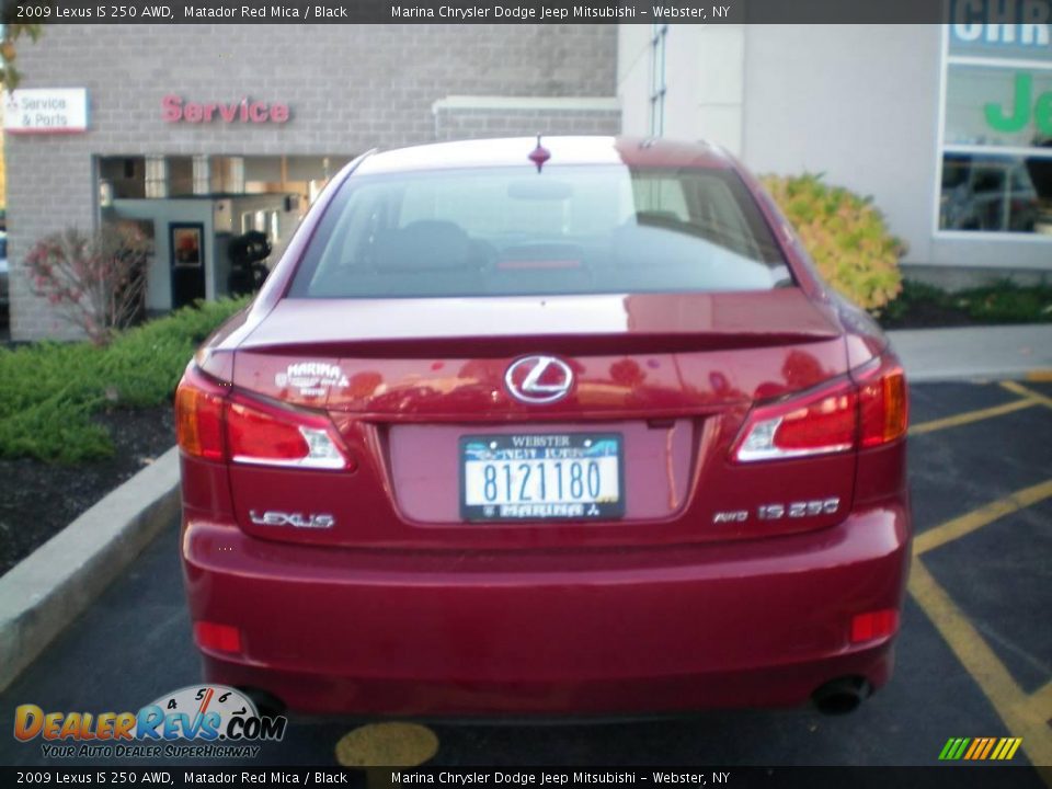 2009 Lexus IS 250 AWD Matador Red Mica / Black Photo #7
