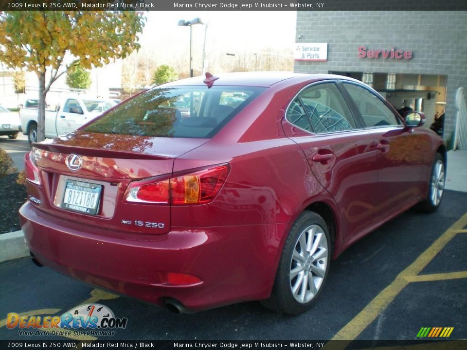 2009 Lexus IS 250 AWD Matador Red Mica / Black Photo #8