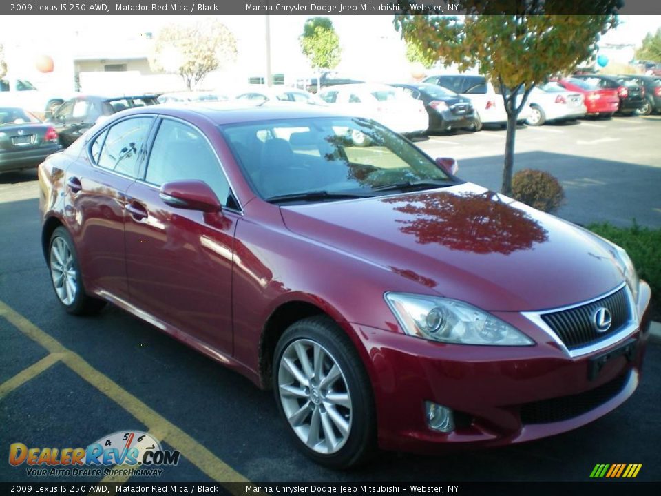 2009 Lexus IS 250 AWD Matador Red Mica / Black Photo #9