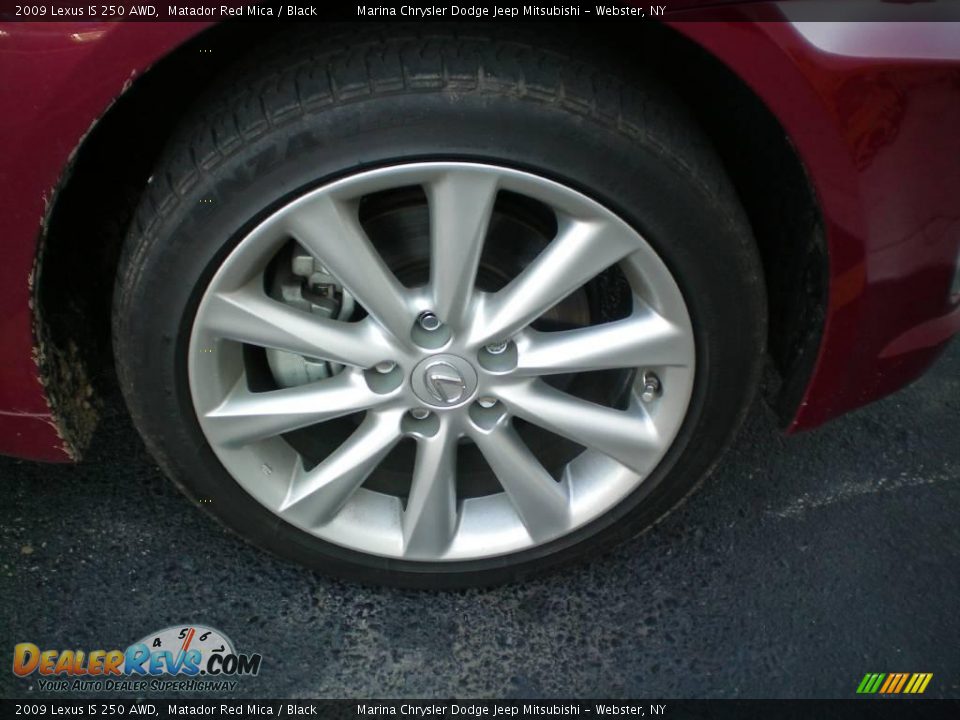2009 Lexus IS 250 AWD Matador Red Mica / Black Photo #15