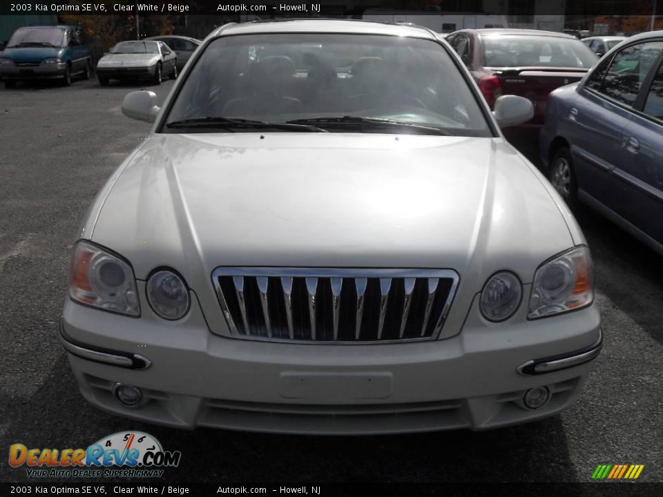 2003 Kia Optima SE V6 Clear White / Beige Photo #1