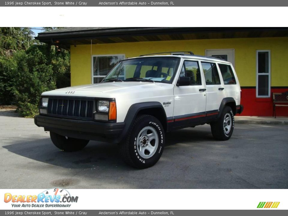 1996 Jeep Cherokee Sport Stone White / Gray Photo #1