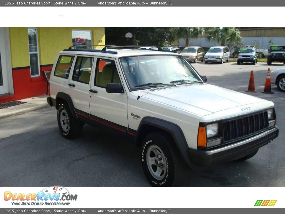 1996 Jeep Cherokee Sport Stone White / Gray Photo #3