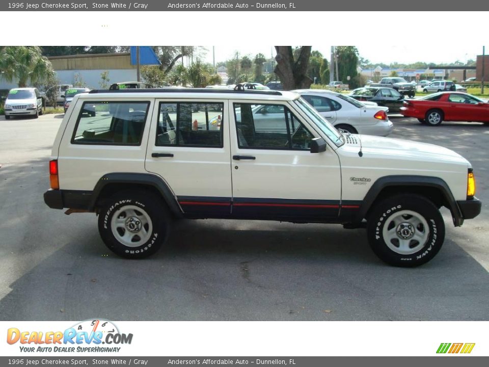 1996 Jeep Cherokee Sport Stone White / Gray Photo #4