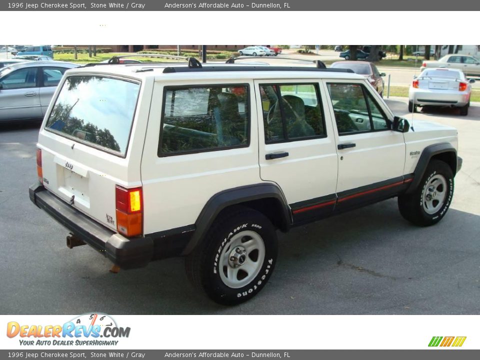 1996 Jeep Cherokee Sport Stone White / Gray Photo #5