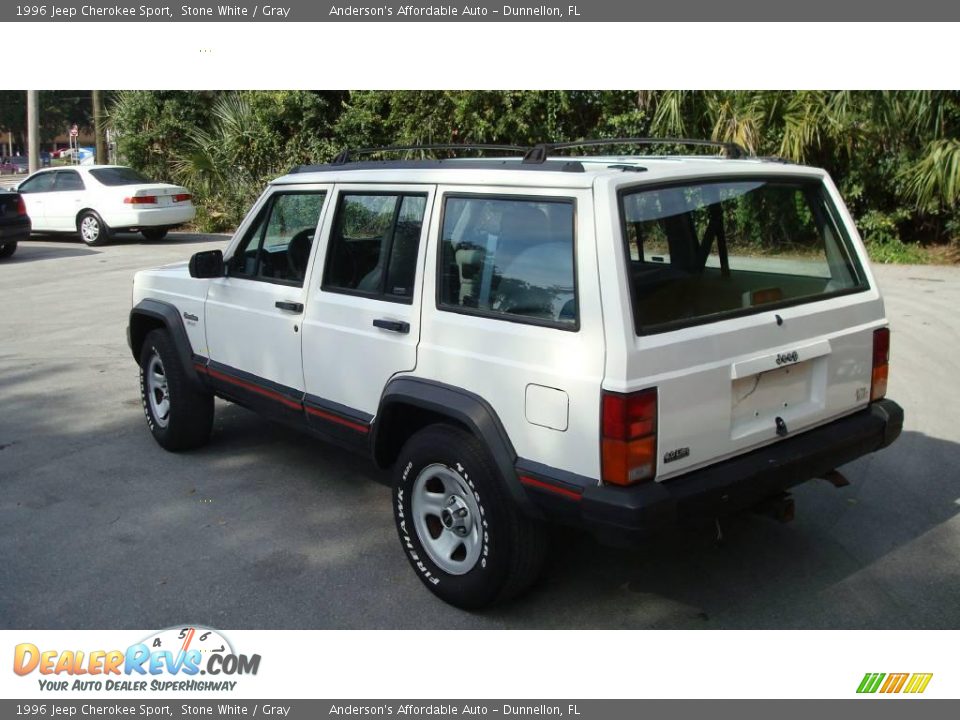 1996 Jeep Cherokee Sport Stone White / Gray Photo #7