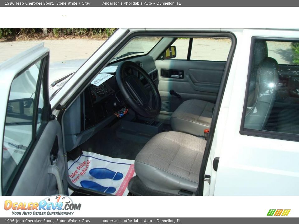 1996 Jeep Cherokee Sport Stone White / Gray Photo #11