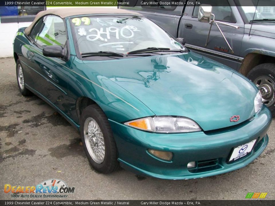 1999 Chevrolet Cavalier Z24 Convertible Medium Green Metallic / Neutral Photo #7