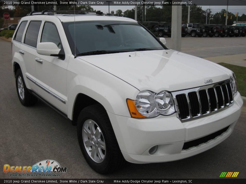2010 Jeep Grand Cherokee Limited Stone White / Dark Slate Gray Photo #3