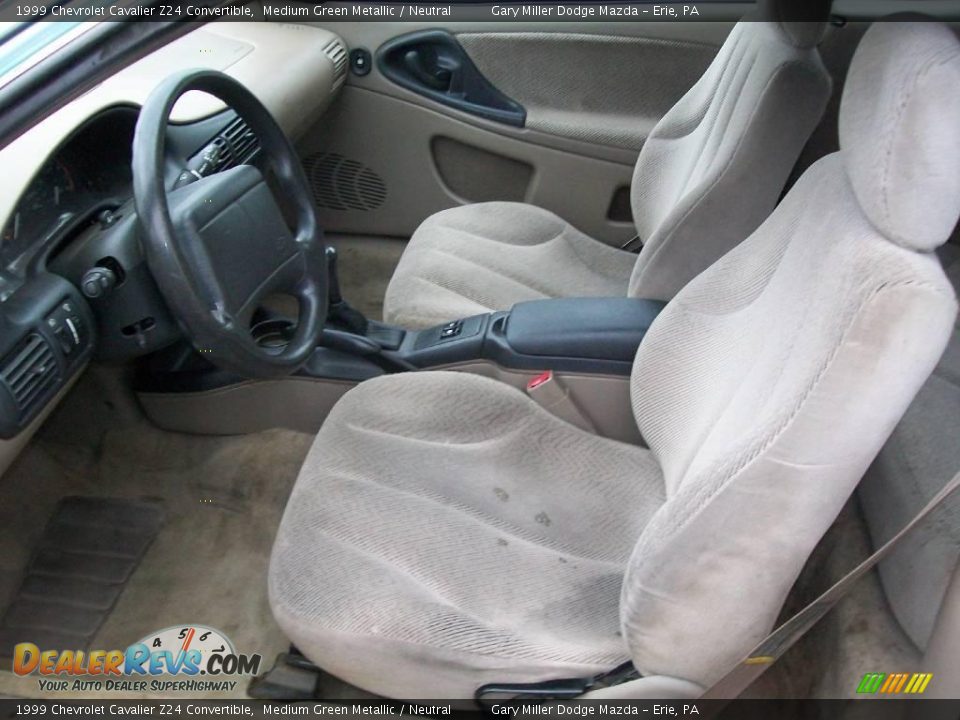 1999 Chevrolet Cavalier Z24 Convertible Medium Green Metallic / Neutral Photo #12