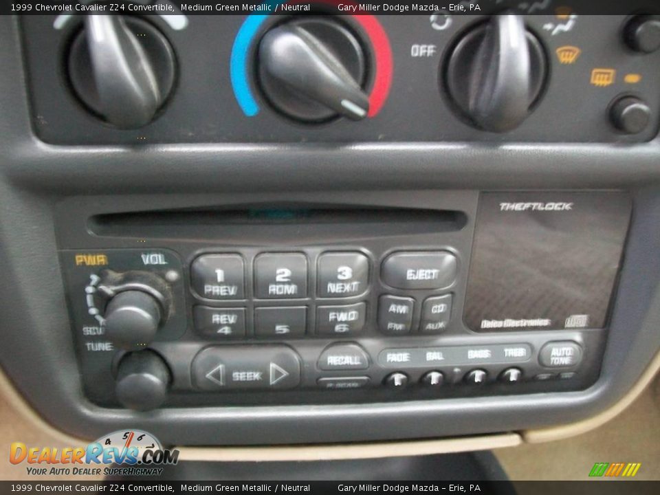 1999 Chevrolet Cavalier Z24 Convertible Medium Green Metallic / Neutral Photo #14