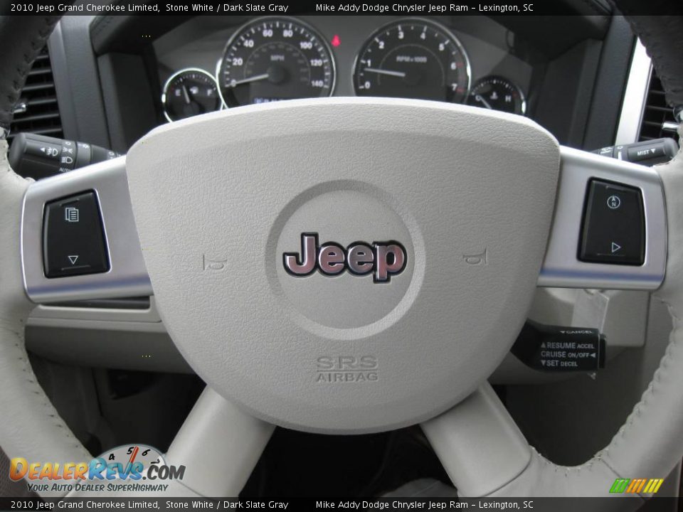 2010 Jeep Grand Cherokee Limited Stone White / Dark Slate Gray Photo #13
