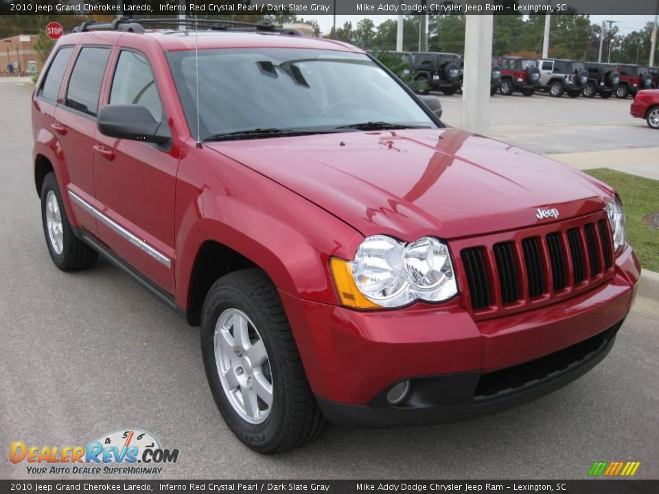 2010 Jeep Grand Cherokee Laredo Inferno Red Crystal Pearl / Dark Slate Gray Photo #3