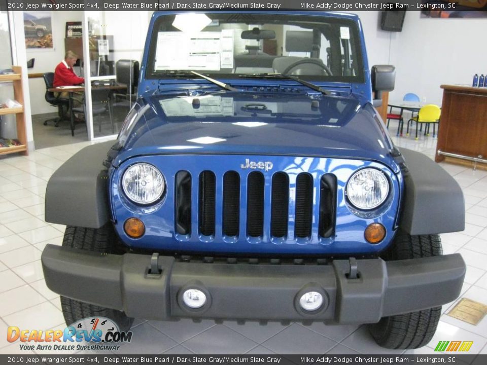 2010 Jeep Wrangler Sport 4x4 Deep Water Blue Pearl / Dark Slate Gray/Medium Slate Gray Photo #2