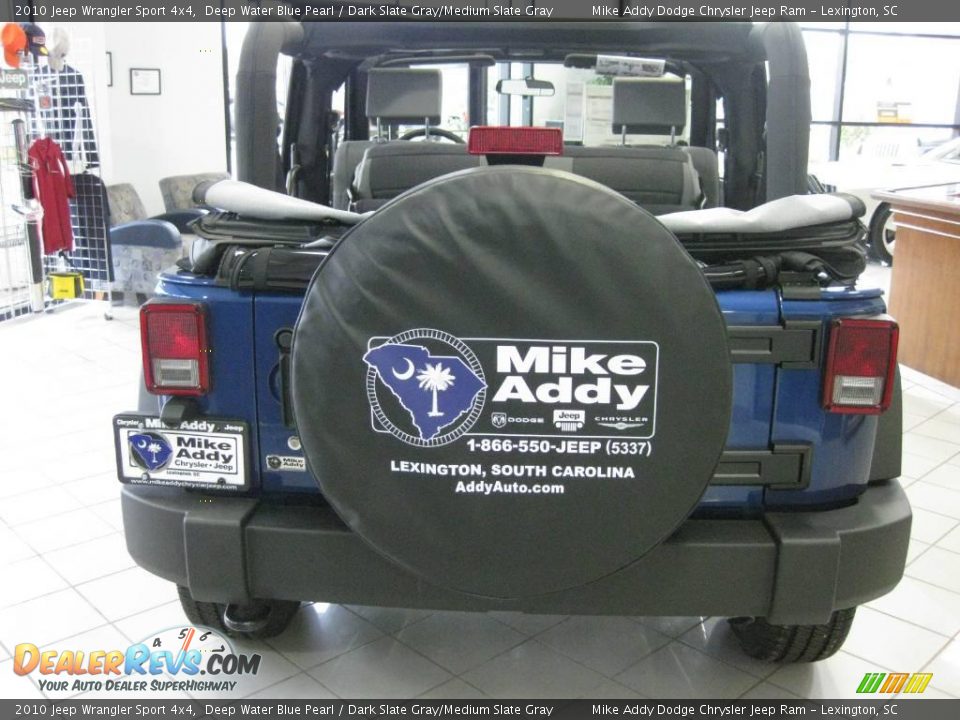 2010 Jeep Wrangler Sport 4x4 Deep Water Blue Pearl / Dark Slate Gray/Medium Slate Gray Photo #6
