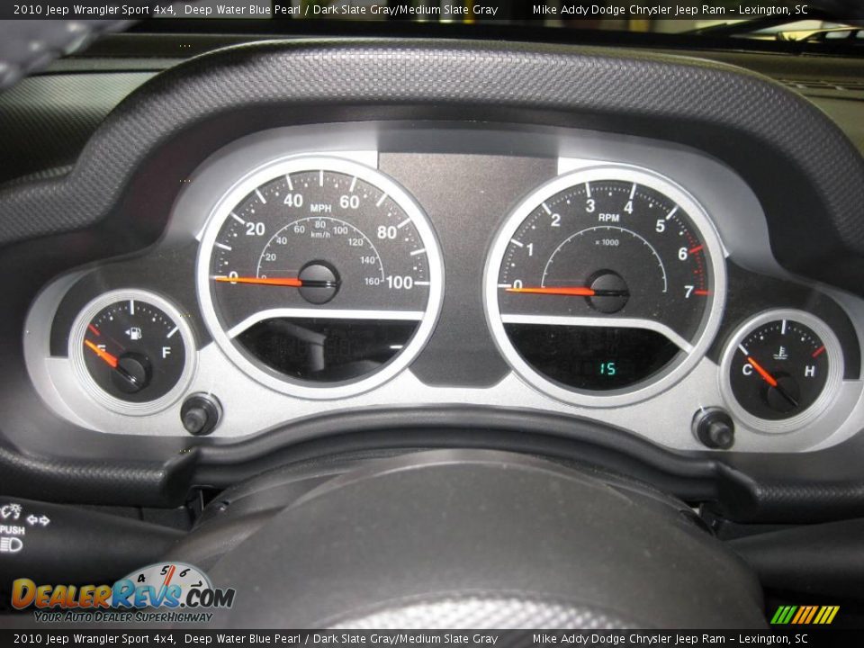 2010 Jeep Wrangler Sport 4x4 Deep Water Blue Pearl / Dark Slate Gray/Medium Slate Gray Photo #9