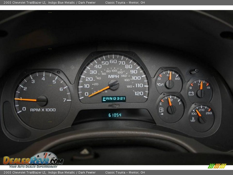 2003 Chevrolet TrailBlazer LS Indigo Blue Metallic / Dark Pewter Photo #11