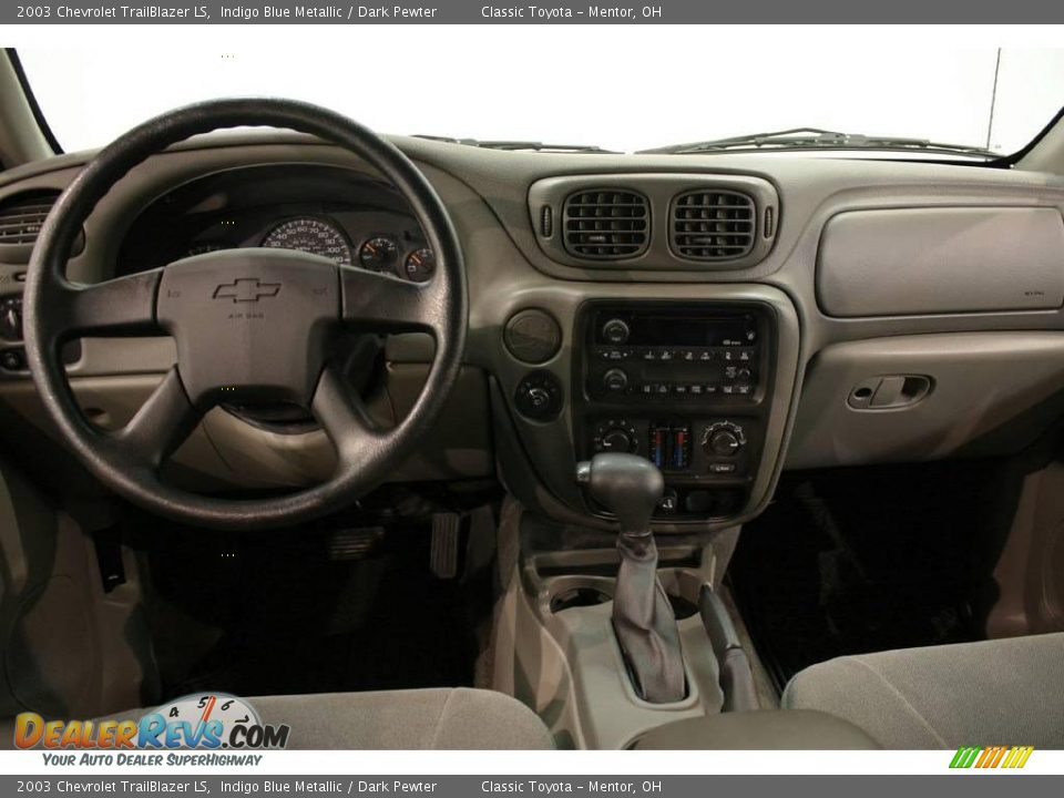 2003 Chevrolet TrailBlazer LS Indigo Blue Metallic / Dark Pewter Photo #17