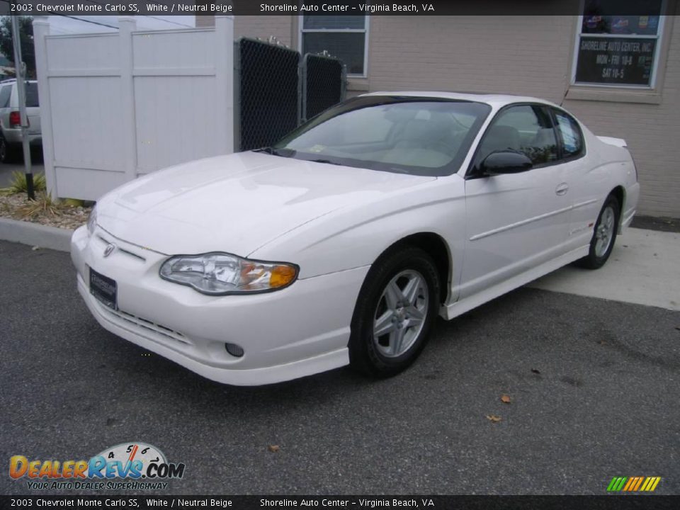 2003 Chevrolet Monte Carlo SS White / Neutral Beige Photo #2