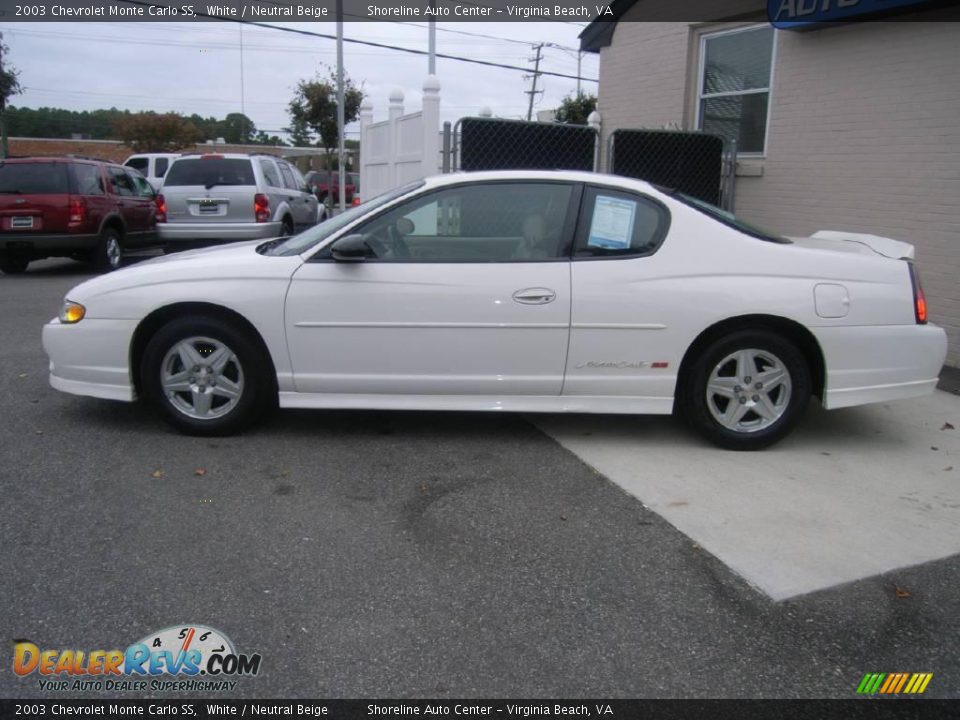 2003 Chevrolet Monte Carlo SS White / Neutral Beige Photo #3