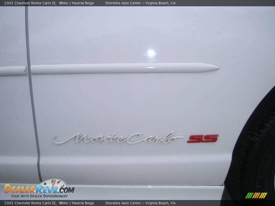 2003 Chevrolet Monte Carlo SS White / Neutral Beige Photo #4