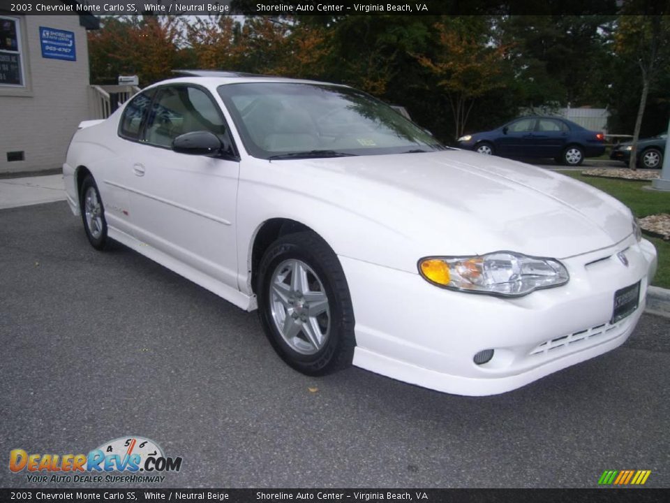 2003 Chevrolet Monte Carlo SS White / Neutral Beige Photo #10