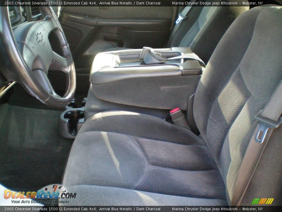 2003 Chevrolet Silverado 1500 LS Extended Cab 4x4 Arrival Blue Metallic / Dark Charcoal Photo #2