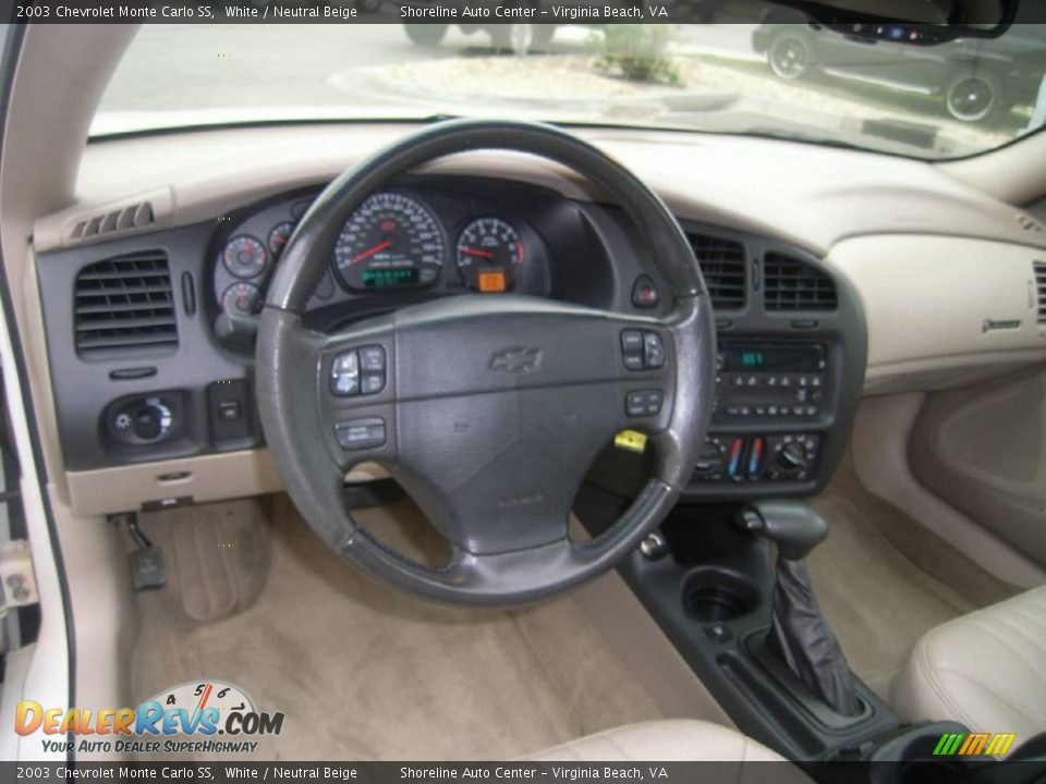 2003 Chevrolet Monte Carlo SS White / Neutral Beige Photo #18