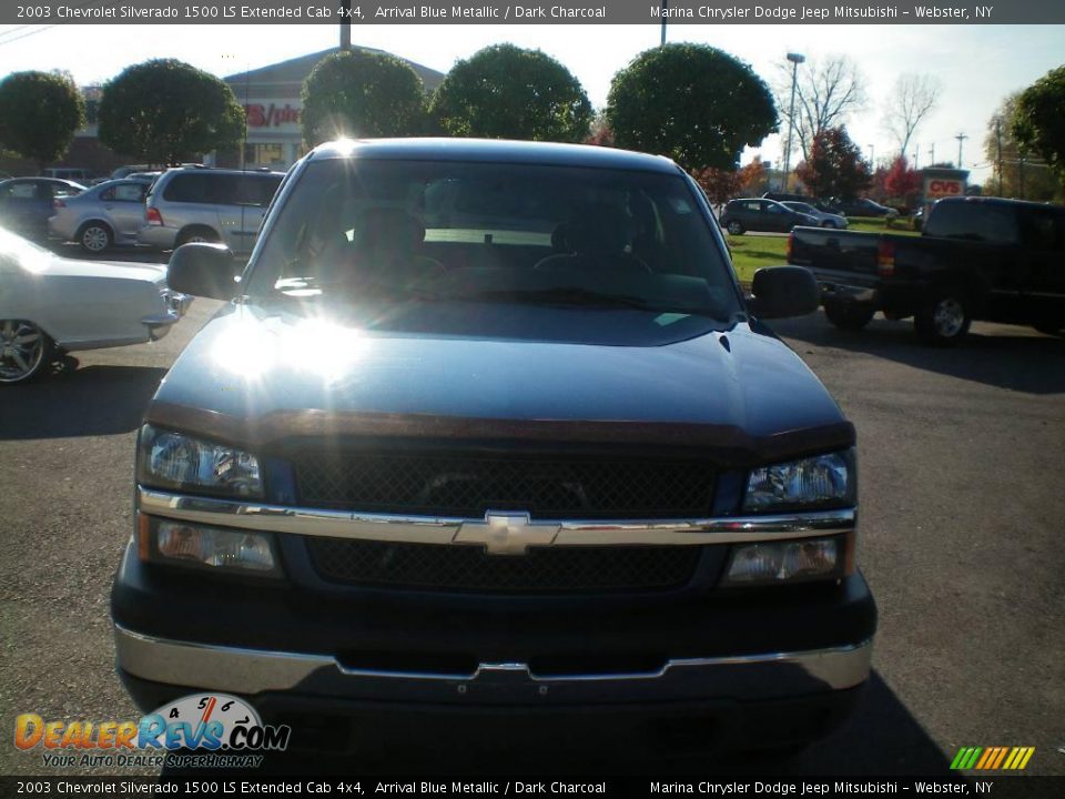 2003 Chevrolet Silverado 1500 LS Extended Cab 4x4 Arrival Blue Metallic / Dark Charcoal Photo #13