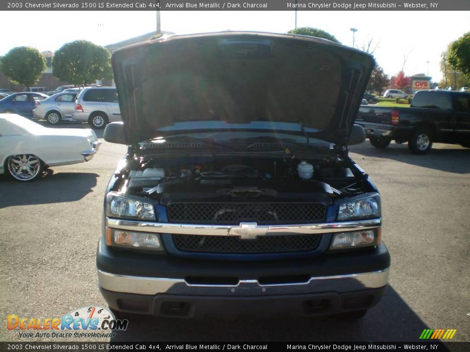 2003 Chevrolet Silverado 1500 LS Extended Cab 4x4 Arrival Blue Metallic / Dark Charcoal Photo #14