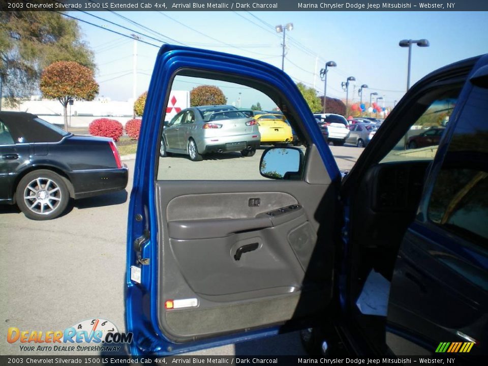 2003 Chevrolet Silverado 1500 LS Extended Cab 4x4 Arrival Blue Metallic / Dark Charcoal Photo #16