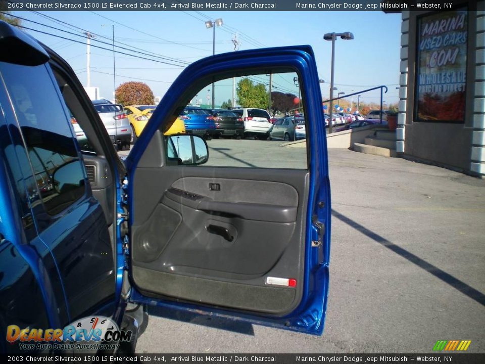 2003 Chevrolet Silverado 1500 LS Extended Cab 4x4 Arrival Blue Metallic / Dark Charcoal Photo #20