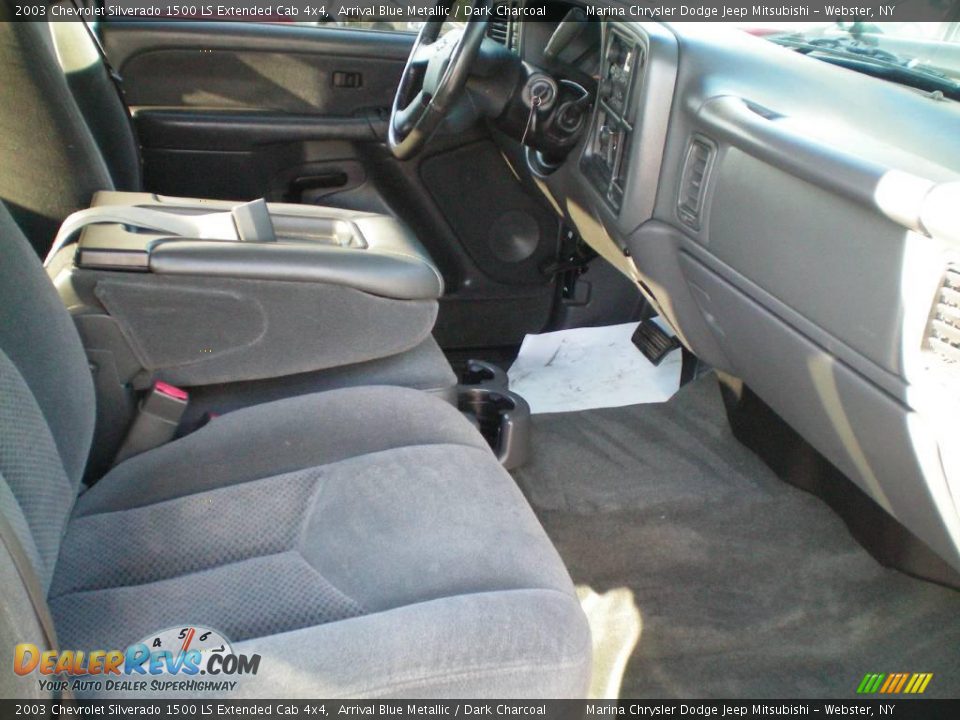 2003 Chevrolet Silverado 1500 LS Extended Cab 4x4 Arrival Blue Metallic / Dark Charcoal Photo #21