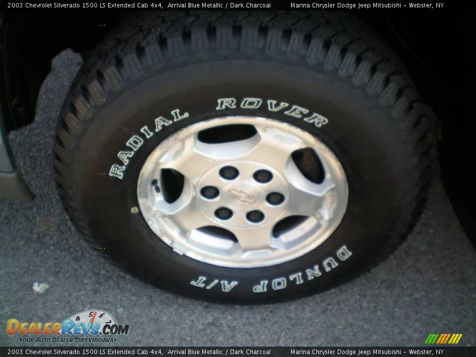 2003 Chevrolet Silverado 1500 LS Extended Cab 4x4 Arrival Blue Metallic / Dark Charcoal Photo #22