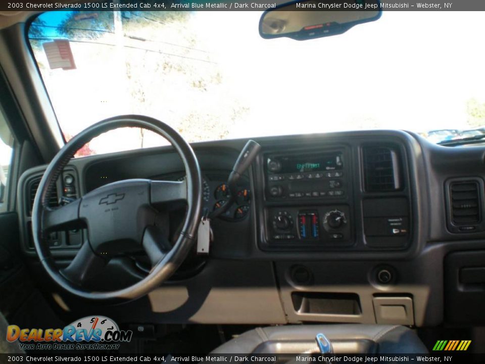 2003 Chevrolet Silverado 1500 LS Extended Cab 4x4 Arrival Blue Metallic / Dark Charcoal Photo #23
