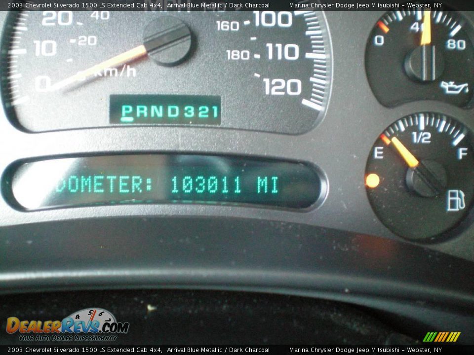 2003 Chevrolet Silverado 1500 LS Extended Cab 4x4 Arrival Blue Metallic / Dark Charcoal Photo #24