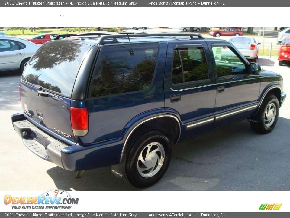 2001 Chevrolet Blazer Trailblazer 4x4 Indigo Blue Metallic / Medium Gray Photo #5