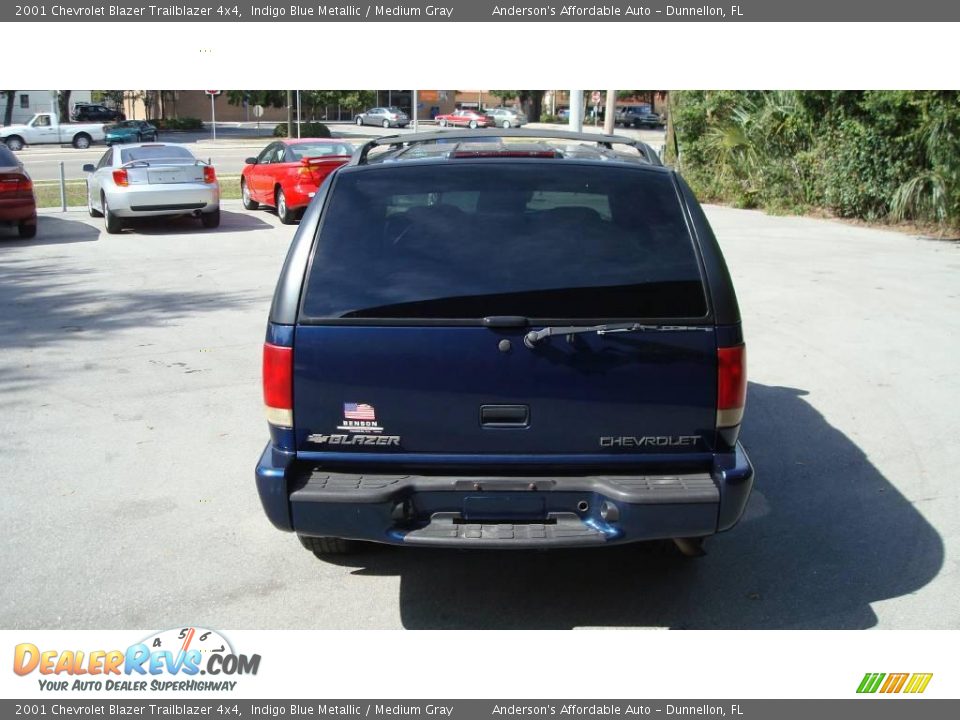 2001 Chevrolet Blazer Trailblazer 4x4 Indigo Blue Metallic / Medium Gray Photo #6